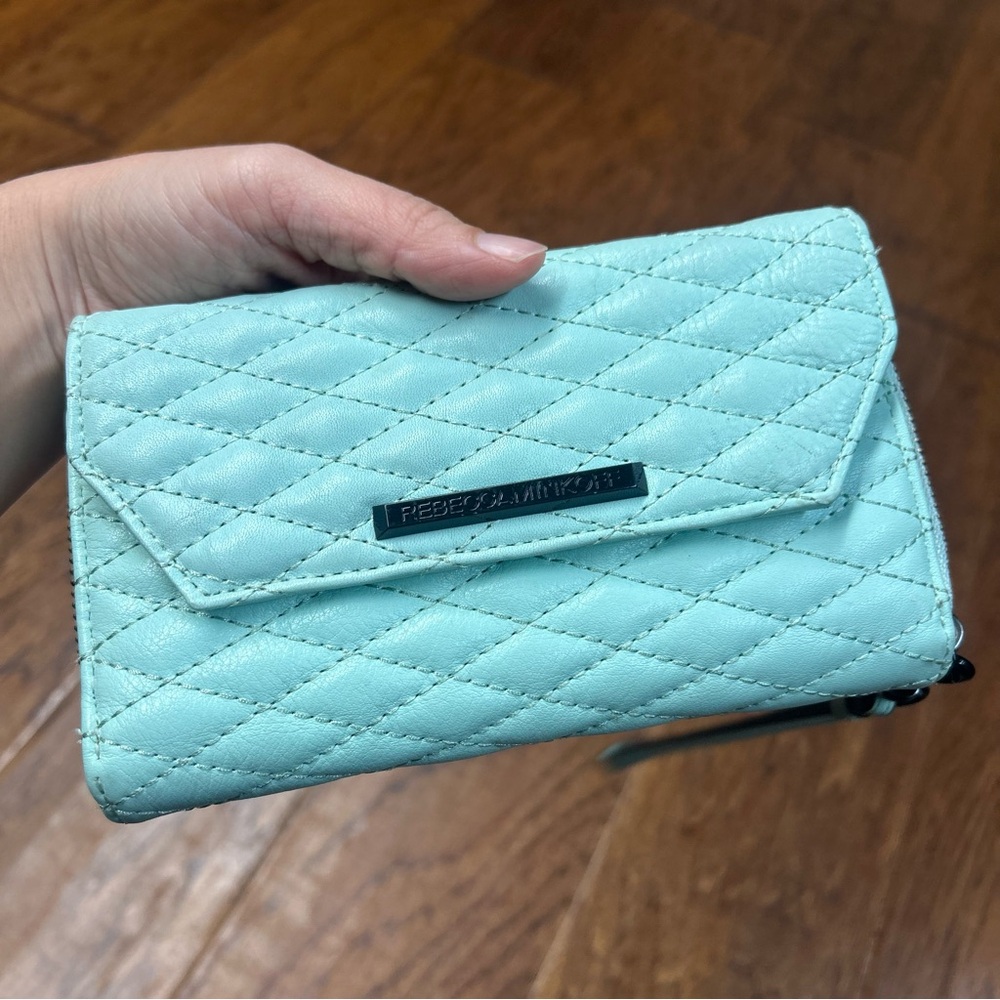 Rebecca Minkoff Quilted Mint Wallet